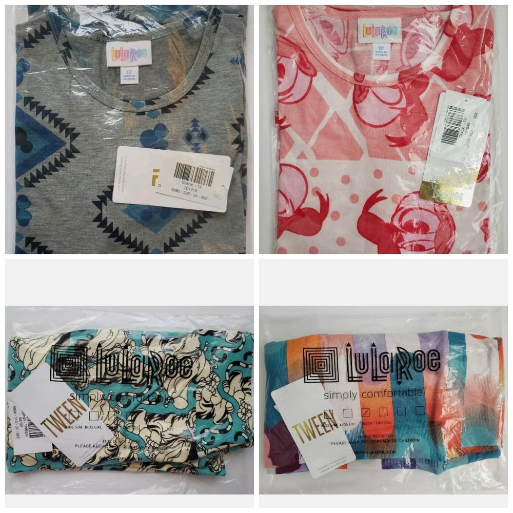 Lularoe Disney Lot Size 12 Gracie & Tween Leggings